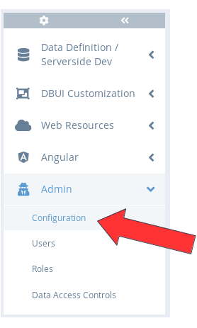 Sidebar -> Admin -> Configuration