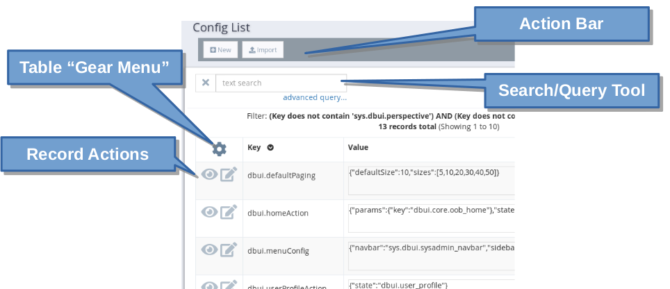 Config List With Labels